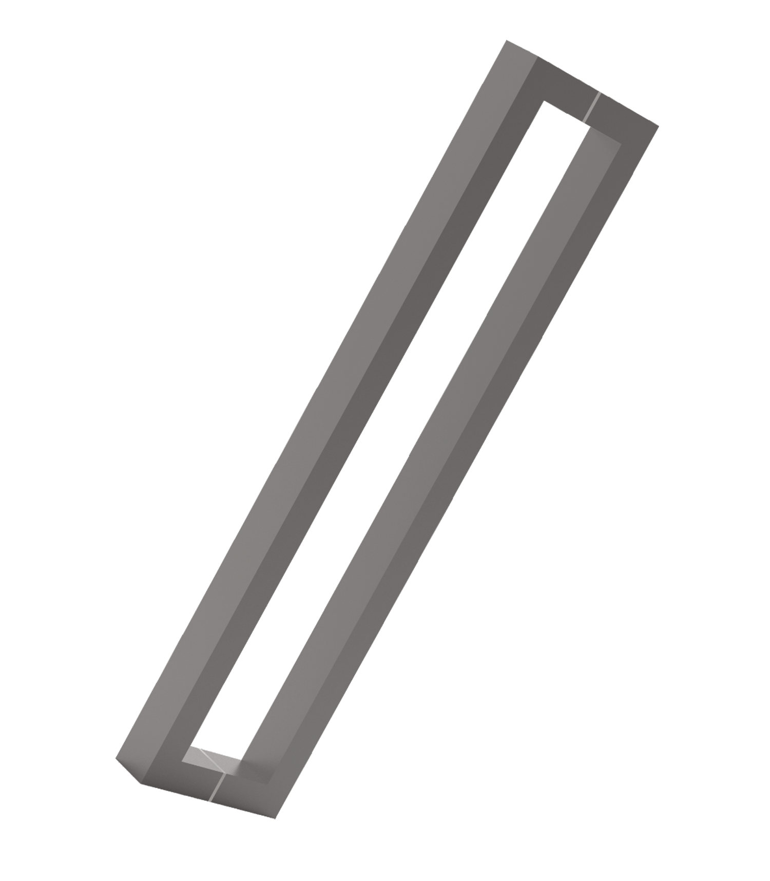 Square Pull Handle 1500mm – Matte Black